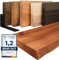 LAMO Manufaktur Wandregal Holz Baumkante | Regal Farbe: Dunkel | mit schwarzem Basic Regalträger | 160 cm
