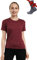 Merino.tech 100% Merino T Shirt Damen - Merinowolle Sport Wandern Thermoshirt Damen + Wandersocken (Large, Burgundy Crewneck)