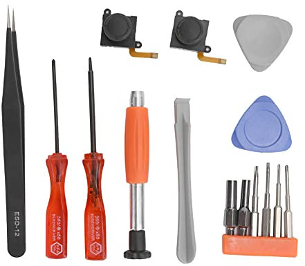 Remplacement de Manette de Jeu 3D, Kit de Réparation de Manette pour y Compris Manette 3D de Poignée Gauche et Droite, Barre de Levier, Tournevis, Etc.(-F)