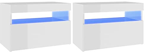 vidaXL TV Schrank mit LED Lowboard Fernsehschrank Fernsehtisch Holzwerkstoff
