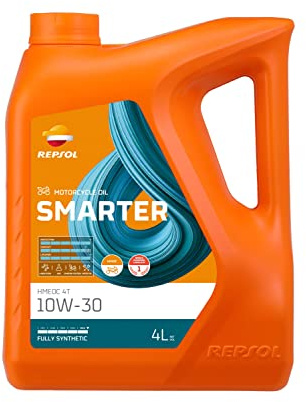 REPSOL Motoröl 10W-30 Smarter Vollsynthetiköl Motor Öl API SN HMEOC 4T 4L Kompatibel mit ZNEN MOTORCYCLES ZN150, YAMAHA MOTORCYCLES XJR