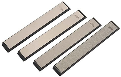 Dciustfhe Diamant-Schleifstein-Set, Messerschärfwerkzeug, Küche, Schleifklinge, Steinwerkzeug-Set mit 4 Stück, 240/400/800/1500 kleine Schleifsteine für Messerschärfer, 509378