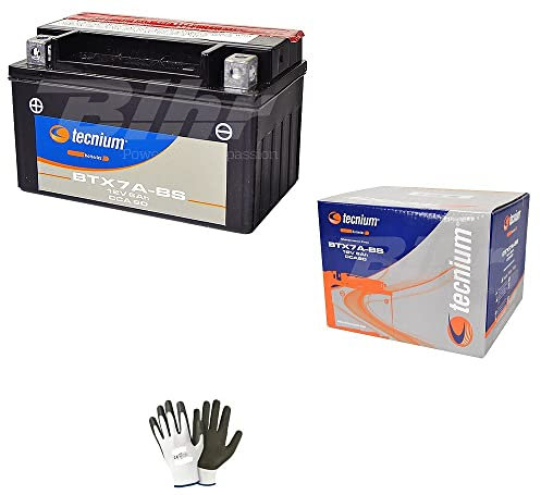 Compatible with SYM Symphony SR 4T 125 2010 to 2013 Battery Ready to Use Technium YTX7A-BS Batteries 6 Ampere 12 Volt Specific for Motorcycle Scooter 150 x 87 x 93