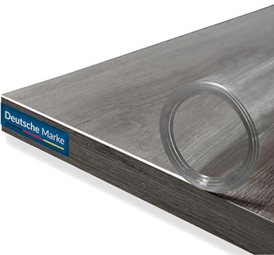 TEXMAXX Protection Table Transparente 2mm Bord Droit - Film PVC pour Table - Nappe Transparente 75cm x 135cm