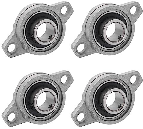 4Pcs Cuscinetto a Blocchetto di Cuscino Rhombic Flangia Cuscinetti Foro Autoallineanti Orizzontale Cuscino Blocchetto Cuscinetti (15mm Diametro Interno)