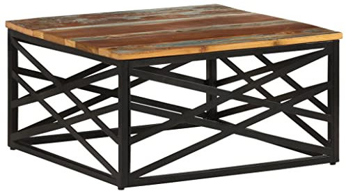 vidaXL Couchtisch 68x68x35 cm Altholz Massiv