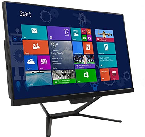 LBEC PC Todo en uno, Computadora AIO Control TáCtil con Enchufe de la UE para Productividad 4+256G Enchufe de la UE