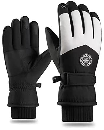 CLAPE Unisex Wasserdicht Skihandschuhe Winddichte Winterhandschuhe Warm Touchscreen Handschuhe für Outdoor Motorrad Laufen Radfahren Mountainbike