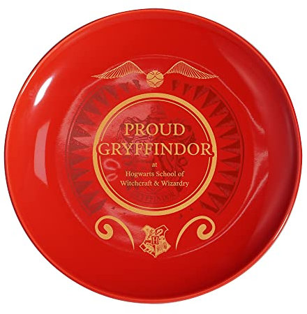 Harry Potter Half Moon Bay Gryffondor Assiette à dîner pour enfants, décorations de fête, cadeaux pour femmes, réutilisable, passe au lave-vaisselle et au micro-ondes