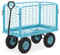 hillvert HT-TWIN-400 Transportwagen 400 kg abnehmbare Seitengitter 110 x 60 x 104 cm Luftreifen 150° Deichsel gepolsterter Griff Gitterwagen Gartenwagen Plattformwagen Handwagen Bollerwagen