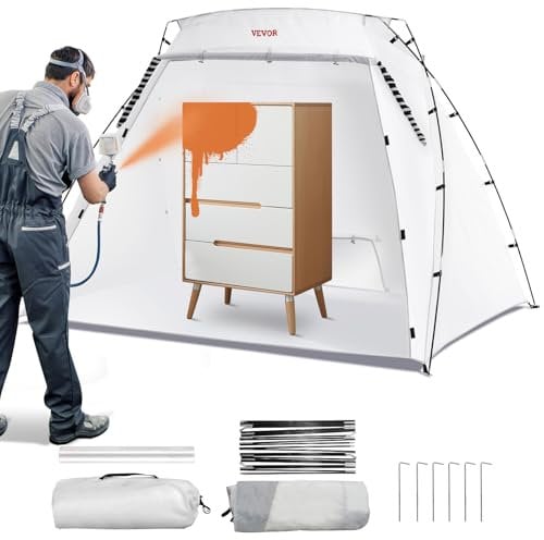 VEVOR Spray Paint Shelter, 7.5x5.2x5.2ft, White