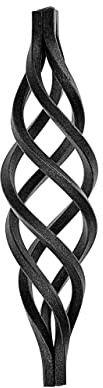 GAL - INDUSTRIAL Zierkorb Zirbel 200x50mm | Schnörkel aus Vierkantstab 12 mm | Schmiedeeisen Zwirbel Korbzwirbel für Zäune Geländer (1 Stück)