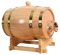perfk Bottiglie per Vino in Rovere con Supporto, Contenitore per Birra in Legno, Distributore di Vino con Foro per Il Tappo Et Un Rubinetto, Distributore per Whisky, Vino, Birra, 1l