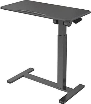 HFTEK Höhenverstellbarer mobiler Laptop-Schreibtisch 80 x 40cm, Tischplatte 90 Grad verstellbar (HF24T11)