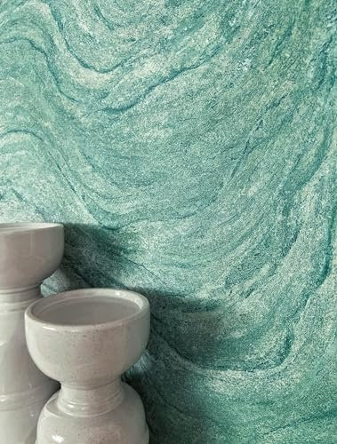 NEWROOM Tapete Türkis Vliestapete Marmor - Marmoroptik Modern Grün Blau Stein Farbverlauf Marmortapete 3D Optik Luxus Elegant inkl. Tapezier-Ratgeber