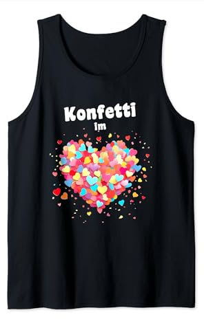 Konfetti im Herzen Karneval Fasching Kostüm Konfetti Tank Top