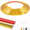 Garniture Murale Autocollante,Moulure porte,En forme L Baguette de finition PVC,Pour Armoire/Cadre de Miroir/Plafond/Armoire/Bord Mural/DéCoration De La Maison.(6M Or)