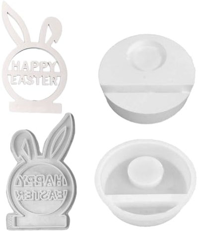 DIY Osterhase Kerzenständer Harze Formen Kaninchen Kerzenhalter Silikonformen