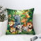 KOABERUVN Jungle Animals Stilvolle Kissenhülle Mit Reißverschluss - Passend Für Sofa, Schlafzimmer, Auto Elegantes Design Für Moderne Wohnräume 40x40cm