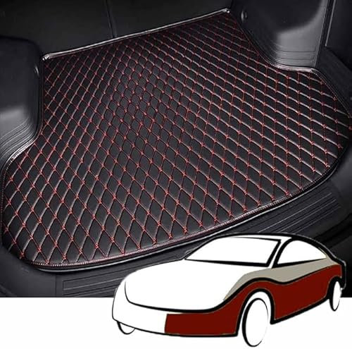 AnJWen Auto Leder Kofferraummatten,Für BMW 5 Series E39 1995-2003 Langlebiges Wasserdicht Kratzfest Kofferraumwanne Schutzmatte,Innenraum ZubehöR