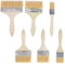 NVGVUP 6 PCS Paint Brush Set, Fence Brush, Wooden Handle Bristle Stain Brushes, Paint Brushes for Wood, Varnish Brush, Professional Water Brush for Walls Ceilings, Fence Staining