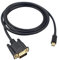 Artibetter 1.8m Mini Dp to Vga Cable Displayport to Vga Adapter Cable Gold Plated Computer to Monitor Resolution Low Profile Design