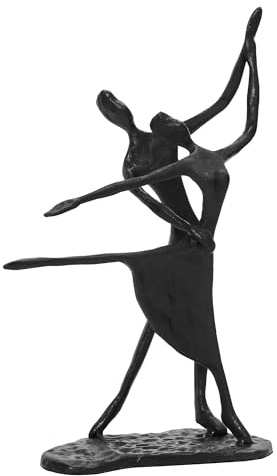 Hanna Roberts Handcrafted Iron Couple Sculpture Cast Iron Gift for Anniversaries Wedding Birthday Valentines, Desktop Decoration