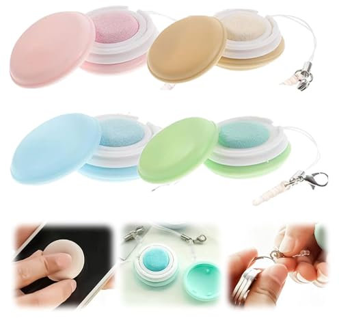 Reinigungstuch Für Handy Bildschirme, 2024 Neuest Bildschirmreiniger, kreativer Telefon-Bildschirmwischanhänger, Touchscreen-Reinigungskugeln für Reinigung von Phone, Kameras, Tablets (4 Stück)