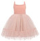 Arshiner Abiti per Ragazze Rosa con Reggicalze E Tulle Vestito Festivo per Bambini Abito da Principessa A Pois Festa Compleanno Matrimonio Abito Estivo Abito in Cotone per Bambini 5-6 Anni