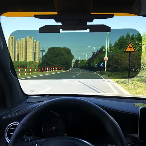 Car Sun Visor Extension With Polarized Glare Protection for Day and Night Driving - Anti-Glare Extender, Black