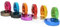 5 Stück/10 Stück/bunte Aluminium-Rändelmutter, handfest anziehende Mutter M3 M4 M5 M6 M8(Light blue,M4 10pcs)