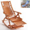 XUEBMA Sommer Schaukelstuhl, Haushalt Faul Sofa Liegesessel Balkon Freizeit Alter Mann Mittagspause Rückenlehne Bambus Klappstuhl(Four-Season pad)