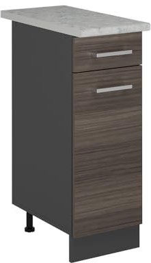 Vicco Mueble bajo de Cocina R-Line, Gris Noble, 30 cm ET Mármol