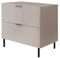 3E 3xE living.com Badezimmerschrank, Kaschmir + schwarzer Griff, 80 x 77 x 46 cm