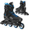 ATTABO Fitness Inline Skates Herren Cyclone Größe 44 EU Inliner Rollschuhe mit ABEC-7-Lager Räder PU 82A Halbharte TPR Komfort Stabilität Dreifache Anpassung Roller Skates für Männer Schwarz/Blau