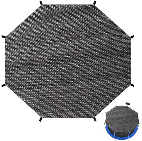 FUFRE Trampolin Sonnenschutz Abdeckung, Trampolin Sonnenschutznetz Ø183 244 305 366 cm für 6/8 Stangen, UV-beständig Trampolin Zubehör Sonnensegel Sonnenschutz Überdachung Abdeckung
