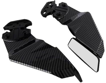 NOHEEU Für ZX-10R Für ZX6R Für Ninja 650 400 Motorrad Rückspiegel Wind Flügel Einstellbare Dreh Spiegel Griffendspiegel