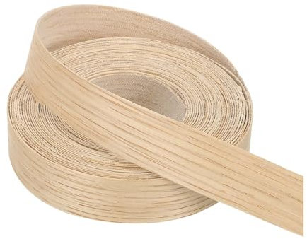 PATIKIL 22mm White Oak Edge Banding,7.6m Wood Veneer Tape Pre-glued Flexible Plywood Edge Banding with Hot Melt Adhesive for Furniture Restoration(25 ft)