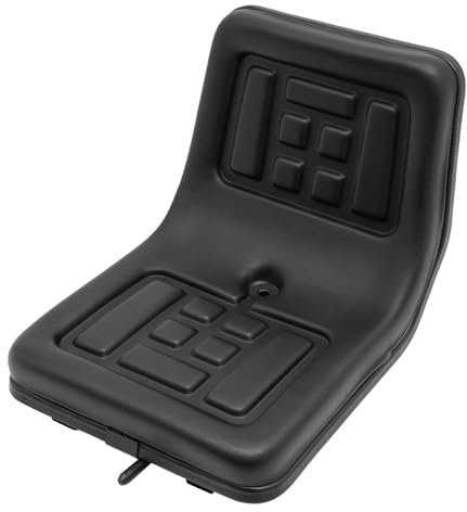 CzyuRachel Siège de tracteur universel avec dossier, cuir PVC + mousse, pour tracteurs, tondeuses, chariots élévateurs, noir