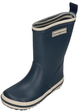 Bundgaard Barfuß Gummistiefel aus Naturgummi Modell: Charly High in Navy oder Gelb (Navy, EU Schuhgrößensystem, Grundschulkind, Numerisch, M, 32)