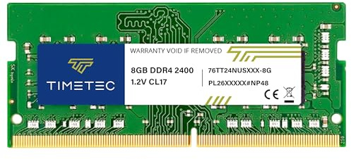 Timetec Premium 8GB DDR4 2400MHz (PC4-2400T) PC4-19200 SODIMM Laptop RAM – 260-Pin 1.2V CL17 Non-ECC Unbuffered Memory Module for Laptop, Notebook, Mini PC, All-in-One