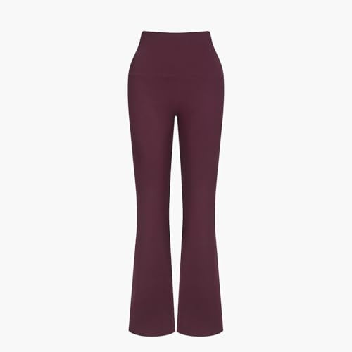 creamy fabrics Cotton Yogahose Damen Flared Leggings – Blickdicht Bootcut Schlaghose, Baumwoll Sport-, Fitness- & Jogginghose, Bootleg Jazzpants für Yoga, Gym & Alltag