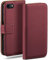 moex Custodia a Portafoglio per Apple iPhone 7 / iPhone 8, Custodia per Cellulare con Tasca per schede e Carte Credito, Protezione a 360°, in Pelle vegana, Maroon-Red