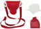 WineHolder wine glass holder, including neck strap (lanyard), red (Red) - ROT01
