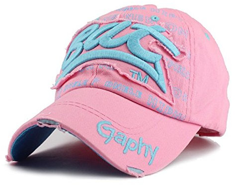 Sporty Herren Baseball Cap Bat Graffiti Rosa