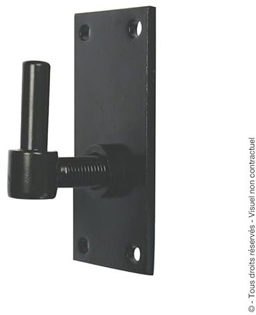Gond sur platine réglable bout carré - 14