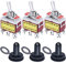Taiss / 3 Stücke Kippschalter Generisches Hochleistungs 20A 125V DPDT 6 Terminal EIN/AUS/EIN Metall Wippschalter 3 Stücke wasserdichte Abdeckung Ten-1322-M