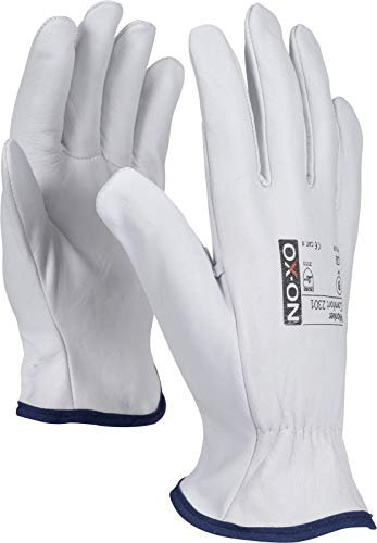 OX-ON HandschuhMan Vollleder Arbeitshandschuhe, weiche Lederhandschuhe aus Ziegenleder Gr. 7 bis 11 (8/M)