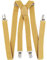 axy Herren Hosenträger breit 2,5 cm mit 4 Starken Clips X-Form und Damen (Gold (mit Glitzerfäden))