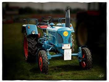 fotobar!style Fleecedecke ca. 180 x 135 cm Traktor Oldtimer Lanz Bulldog